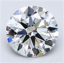 Natural Diamond 2.40 Carats, Round with Excellent Cut, F Color, VS1 Clarity and Certified by GIA