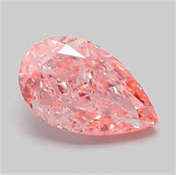 Picture of Lab Grown Diamond 3.02 Carats, Pear with  Cut, Fancy Vivid Pink Color, VS1 Clarity and Certified by IGI