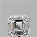 Diamante Natural 1.01 quilates, Asscher , Color F, claridad VS2 y certificado GIA