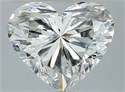 Natural Diamond 2.50 Carats, Heart with  Cut, I Color, SI1 Clarity and Certified by GIA