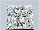 Natural Diamond 1.01 Carats, Princess with  Cut, I Color, VVS2 Clarity and Certified by GIA