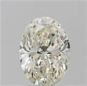 Natural Diamond 1.70 Carats, Oval with  Cut, L Color, SI1 Clarity and Certified by GIA