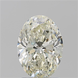 Picture of Natural Diamond 1.70 Carats, Oval with  Cut, L Color, SI1 Clarity and Certified by GIA