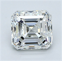 Natural Diamond 2.01 Carats, Asscher with  Cut, G Color, VS1 Clarity and Certified by GIA