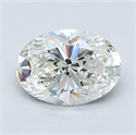 Natural Diamond 1.21 Carats, Oval with  Cut, I Color, VS1 Clarity and Certified by GIA