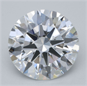 Lab Grown Diamond 6.43 Carats, Round with Excellent Cut, E Color, VVS2 Clarity and Certified by IGI