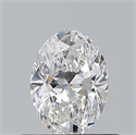 Natural Diamond 0.50 Carats, Oval with  Cut, D Color, VS2 Clarity and Certified by GIA