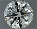 Natural Diamond 0.52 Carats, Round with Excellent Cut, J Color, IF Clarity and Certified by IGI