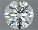 Natural Diamond 3.51 Carats, Round with Excellent Cut, J Color, VS2 Clarity and Certified by IGI