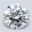 Natural Diamond 2.33 Carats, Round with Excellent Cut, F Color, VVS2 Clarity and Certified by GIA