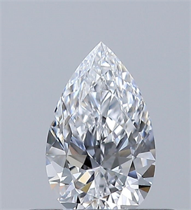 Picture of Natural Diamond 0.34 Carats, Pear with  Cut, D Color, VS1 Clarity and Certified by GIA