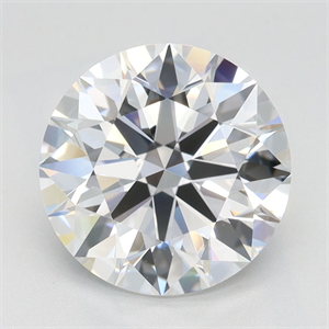 Picture of Lab Grown Diamond 2.67 Carats, Round with Ideal Cut, D Color, VVS1 Clarity and Certified by IGI