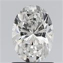 Natural Diamond 0.91 Carats, Oval with  Cut, H Color, SI2 Clarity and Certified by GIA