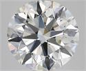 Natural Diamond 2.51 Carats, Round with Excellent Cut, F Color, VS2 Clarity and Certified by GIA