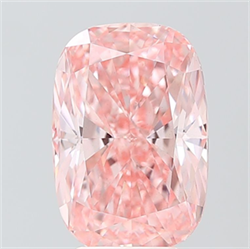 Picture of Lab Grown Diamond 5.06 Carats, CUSHION MODIFIED with  Cut, Fancy Vivid Pink Color, VS2 Clarity and Certified by IGI