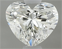 Natural Diamond 0.50 Carats, Heart with  Cut, J Color, IF Clarity and Certified by GIA