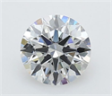 Lab Grown Diamond 0.88 Carats, Round with Excellent Cut, D Color, FL Clarity and Certified by GIA