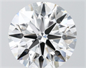 Lab Grown Diamond 4.41 Carats, Round with Ideal Cut, D Color, VVS2 Clarity and Certified by IGI