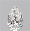 Natural Diamond 0.53 Carats, Pear with  Cut, H Color, IF Clarity and Certified by GIA
