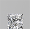 Natural Diamond 0.72 Carats, Princess with  Cut, E Color, VS1 Clarity and Certified by GIA