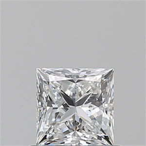 Picture of Natural Diamond 0.72 Carats, Princess with  Cut, E Color, VS1 Clarity and Certified by GIA