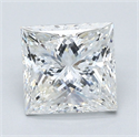 Diamante Natural 2.07 quilates, Princesa , Color F, claridad SI1 y certificado GIA