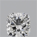 Natural Diamond 0.50 Carats, Cushion with  Cut, F Color, VVS2 Clarity and Certified by GIA