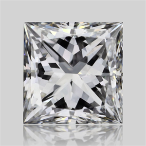 Picture of Natural Diamond 0.30 Carats, Princess with  Cut, E Color, VVS2 Clarity and Certified by GIA