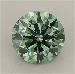 Picture of Lab Grown Diamond 2.63 Carats, Round with Very Good Cut, Fancy Vivid Green Color, VS1 Clarity and Certified by IGI