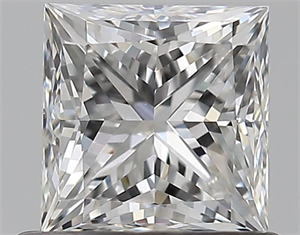 Picture of Natural Diamond 0.70 Carats, Princess with  Cut, E Color, VS1 Clarity and Certified by GIA