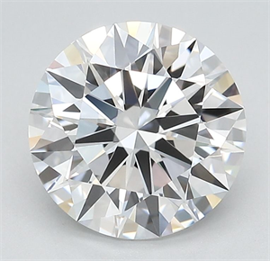 Picture of Lab Grown Diamond 2.51 Carats, Round with Ideal Cut, D Color, IF Clarity and Certified by IGI