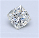 Natural Diamond 1.00 Carats, Princess with  Cut, J Color, SI2 Clarity and Certified by GIA