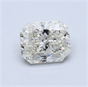 0.90 Carats, Radiant Diamond with  Cut, G Color, I2 Clarity and Certified by GIA