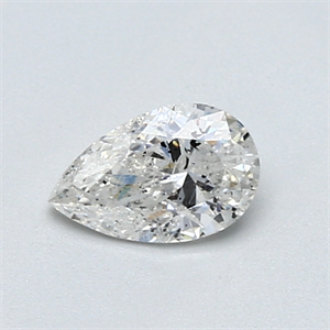 Picture of 0.50 Carats, Pear Diamond with  Cut, E Color, I1 Clarity and Certified by GIA