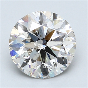 Picture of 2.01 Carats, Round Diamond with Excellent Cut, J Color, I1 Clarity and Certified by GIA