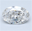 1.01 Carats, Oval Diamond with  Cut, E Color, I1 Clarity and Certified by GIA