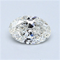 0.70 Carats, Oval Diamond with  Cut, H Color, VVS2 Clarity and Certified by GIA