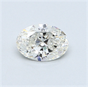 0.50 Carats, Oval Diamond with  Cut, I Color, VVS1 Clarity and Certified by GIA