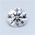 0.60 Carats, Round Diamond with Excellent Cut, D Color, SI1 Clarity and Certified by EGL