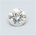 0.58 quilates, Redondo Diamante , Color G, claridad SI1 y certificado por EGL