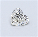0.50 Carats, Heart Diamond with  Cut, I Color, SI1 Clarity and Certified by GIA