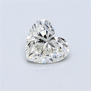 Picture of 0.50 Carats, Heart Diamond with  Cut, I Color, SI1 Clarity and Certified by GIA