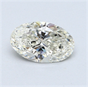 0.75 Carats, Oval Diamond with  Cut, J Color, I1 Clarity and Certified by GIA