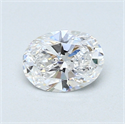 0.61 Carats, Oval Diamond with  Cut, D Color, VVS2 Clarity and Certified by GIA