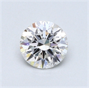 0.55 quilates, Redondo Diamante , Color F, claridad SI1 y certificado por GIA