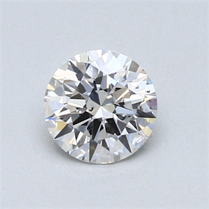 Picture of 0.54 Carats, Round Diamond with Excellent Cut, H Color, SI1 Clarity and Certified by GIA