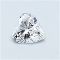 0.44 Carats, Heart Diamond with  Cut, D Color, VS1 Clarity and Certified by GIA