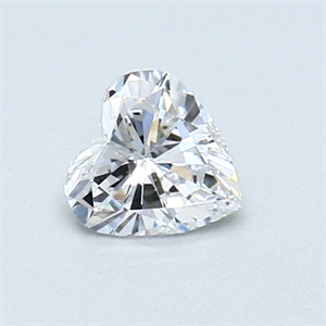 Picture of 0.44 Carats, Heart Diamond with  Cut, D Color, VS1 Clarity and Certified by GIA