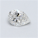 0.59 quilates, De pera Diamante , Color F, claridad VS1 y certificado por GIA