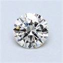 0.76 Carats, Round Diamond with Excellent Cut, H Color, VVS2 Clarity and Certified by EGL